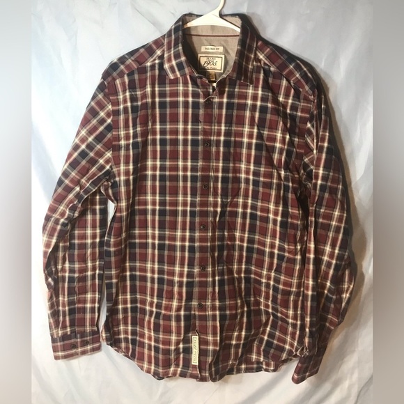 JOS A Banks 1905 Tailored Fit Size Medium Button Up Dress Shir - Picture 1 of 10